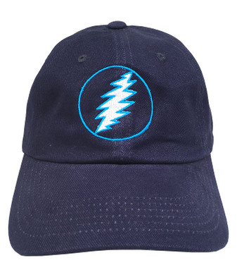 Grateful Dead GD Lightning Bolt Navy Baseball Cap