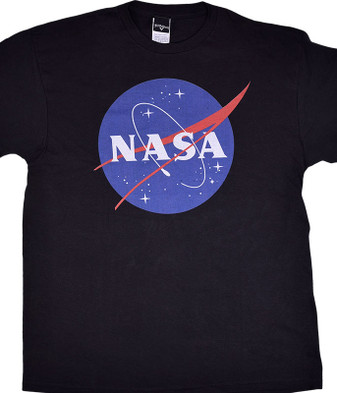 Space NASA Logo Black T-Shirt Tee