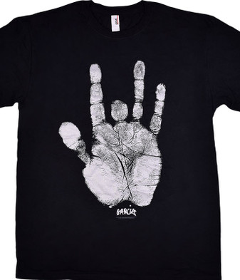Jerry Garcia Handprint Black T-Shirt Tee