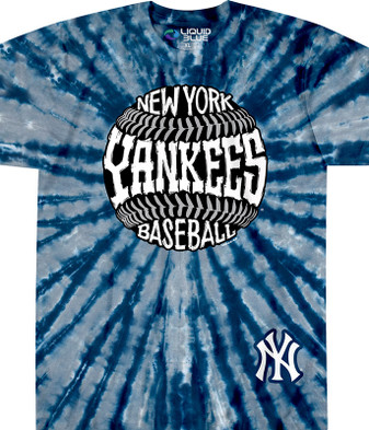 MLB New York Yankees Burst Tie-Dye T-Shirt Tee Liquid Blue