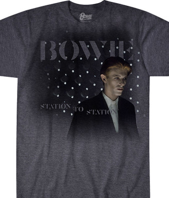 Station to Station Dark Heather Poly-Cotton T-Shirt Tee Liquid Blue