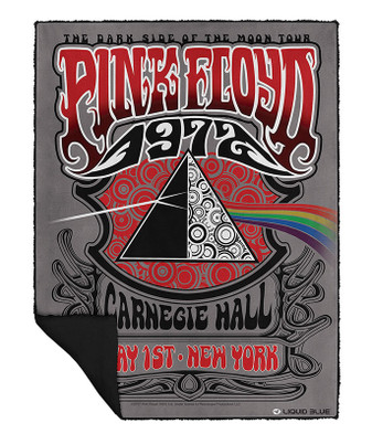 Pink Floyd Carnegie Hall Fleece Throw Blanket Liquid Blue