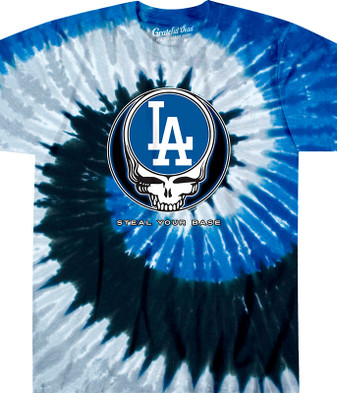 Liquid Blue Youth Boys Royal and Black Los Angeles Dodgers Tie-Dye  Throwback T-shirt