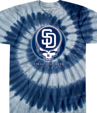 Stitches Gold San Diego Padres Spider Tie-Dye T-Shirt