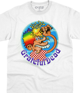 Grateful Dead Ice Cream Cone Kid White T-Shirt Tee Liquid Blue
