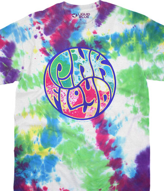 Pink Floyd Liquid Light Show Tie-Dye T-Shirt Tee Liquid Blue