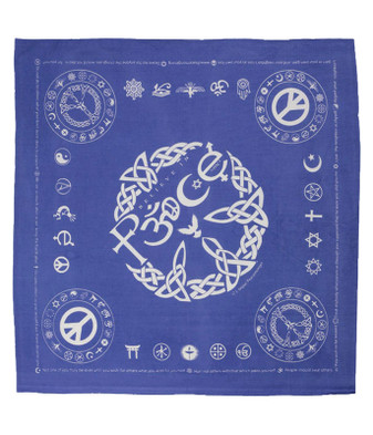 Coexist Peace Blue Bandana