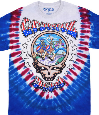 Grateful Dead Spirit of 76 Tie-Dye T-Shirt Tee Liquid Blue