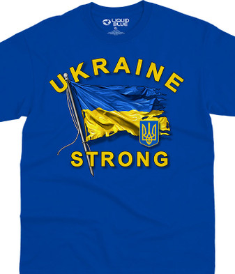 Ukraine Strong Royal T-Shirt Tee Liquid Blue