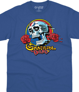 Grateful Dead Melt Your Face Denim T-Shirt Tee Liquid Blue