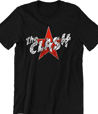 The Clash Star Logo Black T-Shirt Tee