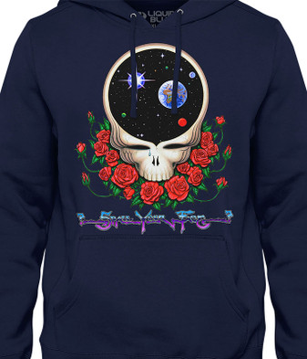 Grateful Dead Space Your Face Hoodie by Liquid Blue