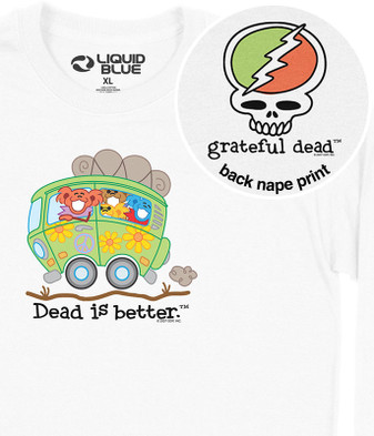 Grateful Dead Bus Dead Is Better Long Sleeve T-Shirt Tee by Liquid Blue