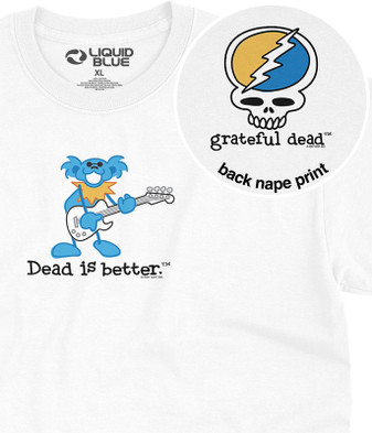 Grateful Dead Guitar Dead Is Better T-Shirt Tee by Liquid Blue