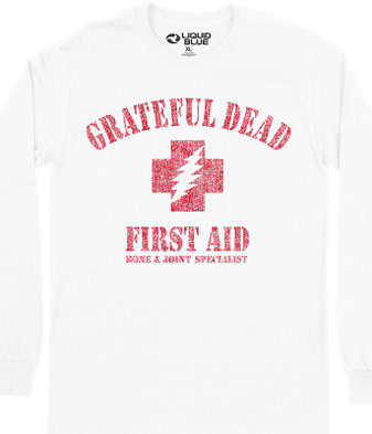 Grateful Dead First Aid Long Sleeve T-Shirt Tee by Liquid Blue