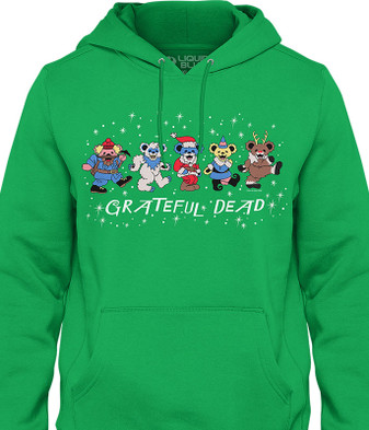 Grateful Dead Dead Nose Reinbears Hoodie by Liquid Blue