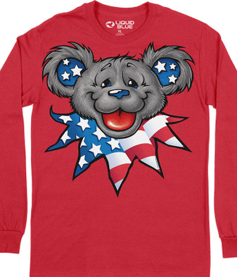 Liquid Blue トランプ グレートフルデッド リキッドブルー デッドベア Amazon.com: Liquid Blue Men's Grateful Dead Parachuting Bear