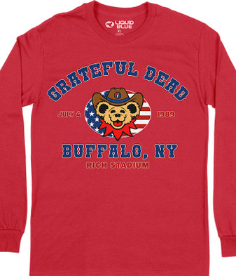 Grateful Dead Buffalo 89 Long Sleeve T-Shirt Tee by Liquid Blue