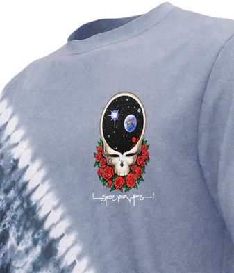 Grateful Dead Space Your Face Chest T-Shirt Tee by Liquid Blue