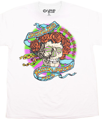 Grateful Dead The Garden 93 White T-Shirt Tee Liquid Blue