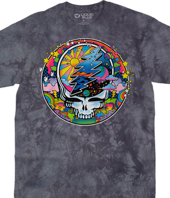 Grateful Dead Mod Max SYF Tie-Dye T-Shirt Tee Liquid Blue