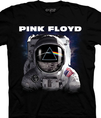 Pink Floyd Dark Side Spaceman Black T-Shirt Tee by Liquid Blue