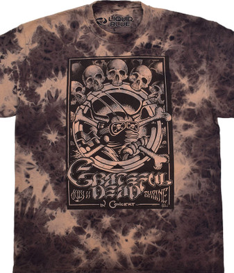 Grateful Dead Bug Man Tie-Dye T-Shirt Tee Liquid Blue