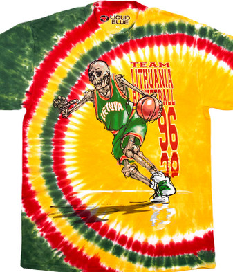 Lithuania Drivin' Tie-Dye T-Shirt Tee Liquid Blue