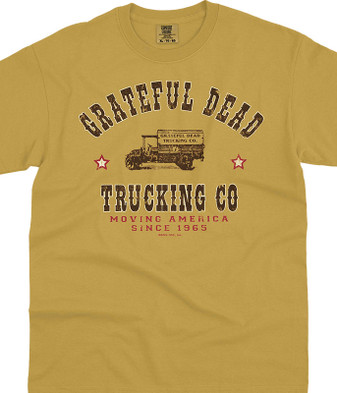 Grateful Dead Truckin' Mustard Comfort Colors T-Shirt Tee Liquid Blue