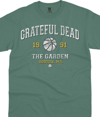 Grateful Dead Garden '91 Light Green Comfort Colors T-Shirt Tee Liquid Blue