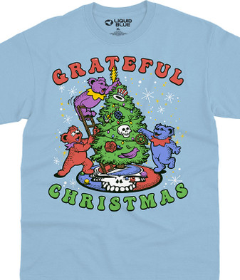 Grateful Dead Jolly Bears Light Blue T-Shirt Tee Liquid Blue