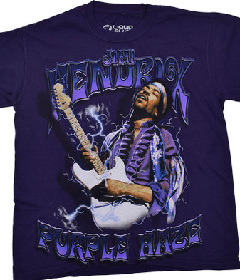Jimi Hendrix Tie-Dye T-Shirts Tees Licensed by Liquid Blue