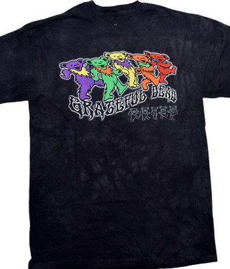 Grateful Dead Trippy Bears Clearance Tie-Dye T-Shirt Tee Liquid Blue