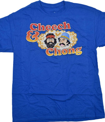 Cheech and Chong Cheech And Chong Royal Clearance Blue T-Shirt Tee Liquid Blue