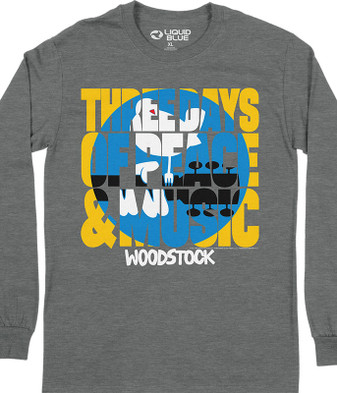 Woodstock Logo Long Sleeve T-Shirt by Liquid Blue