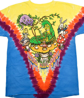 Liquid Blue All Mad Here Clearance Tie-Dye T-Shirt Tee Liquid Blue