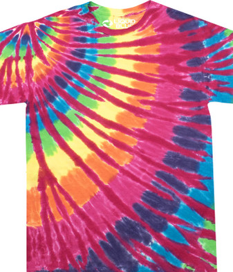Liquid Blue Streak Rainbow Pink Tie-Dye T-Shirt Tee Liquid Blue
