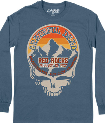 Grateful Dead Live at Red Rocks Long Sleeve T-Shirt by Liquid Blue