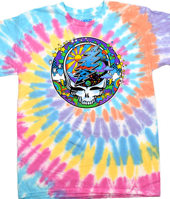 Grateful Dead Mod Max SYF Sherbet Tie-Dye T-Shirt Tee Liquid Blue