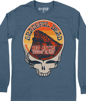 Grateful Dead Live At Red Rocks Long Sleeve T-Shirt by Liquid Blue