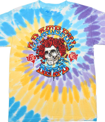 Grateful Dead Carnival Bertha Tie-Dye T-Shirt Tee Liquid Blue