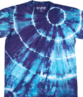 Liquid Blue Radial Purple Turquoise Tie-Dye T-Shirt Tee Liquid Blue