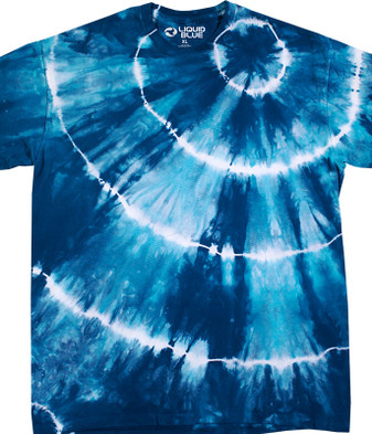 Liquid Blue Radial Navy Turquoise Tie-Dye T-Shirt Tee Liquid Blue