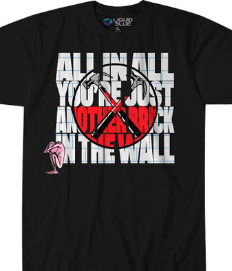 Pink Floyd Pink Floyd Another Brick Clearance Black T-Shirt Tee Liquid Blue