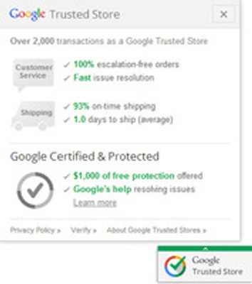 LiquidBlue.com is now recognized as a Google Trusted Store