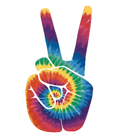 Rainbow Peace Sticker Liquid Blue