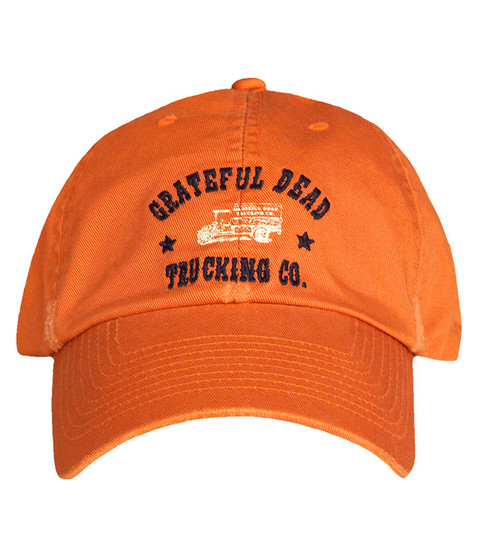 Grateful Dead GD Trucking Hat Orange Hat Liquid Blue