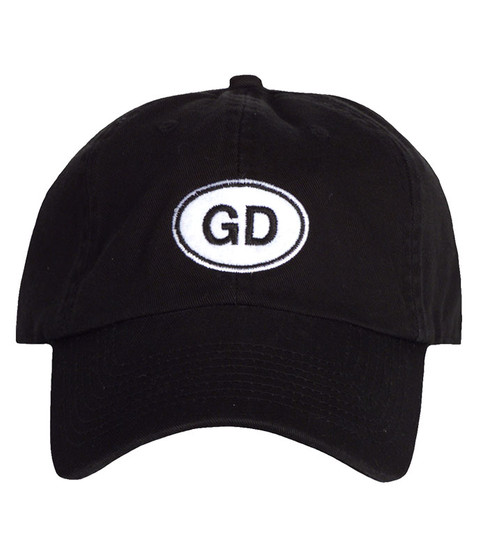 Grateful Dead GD Oval Black Hat Liquid Blue