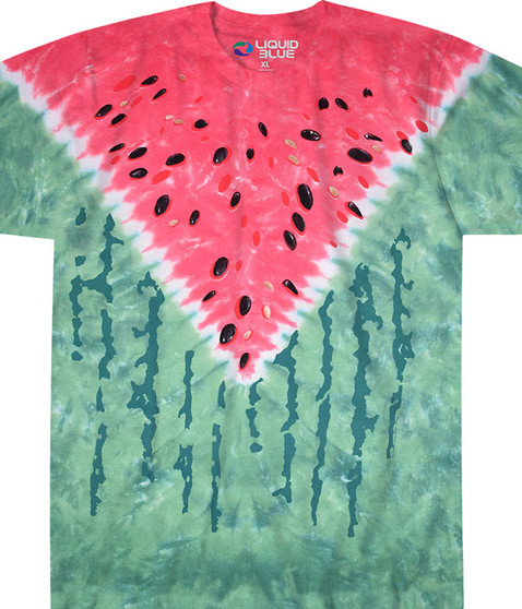 Food Watermelon Tie-Dye T-Shirt Tee Liquid Blue