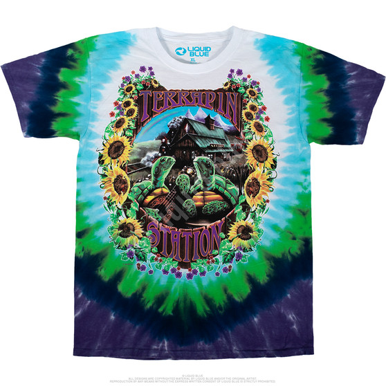 Grateful Dead Men's Terrapin Station Tie Dye T-shirt Medium Rainbow